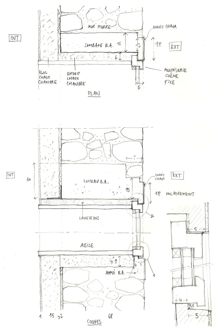 maison la rochette détail de la baie sud